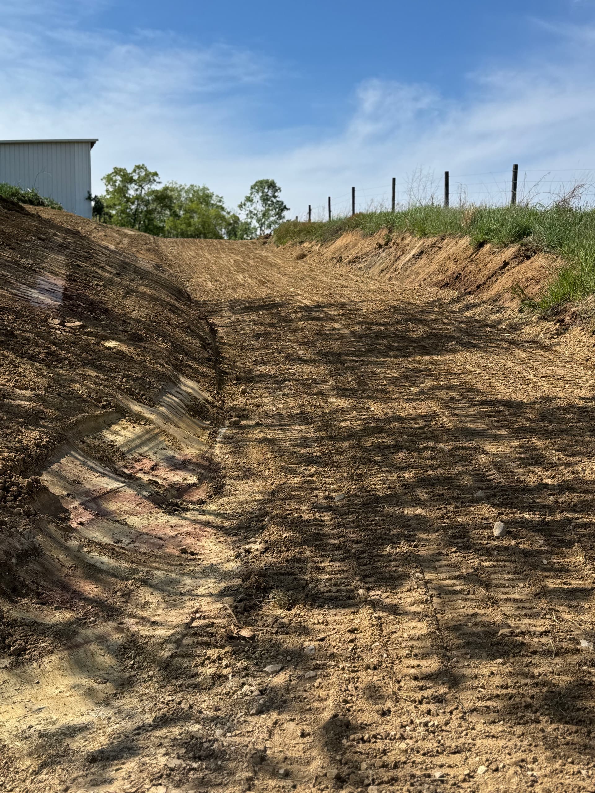 Farm Driveway Excavation Built Wide Enough for Real Equipment
