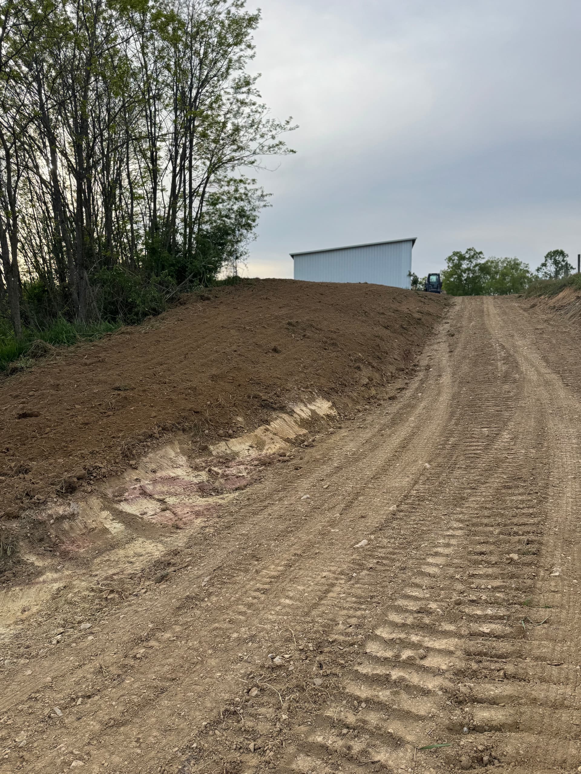Farm Driveway Excavation Built Wide Enough for Real Equipment