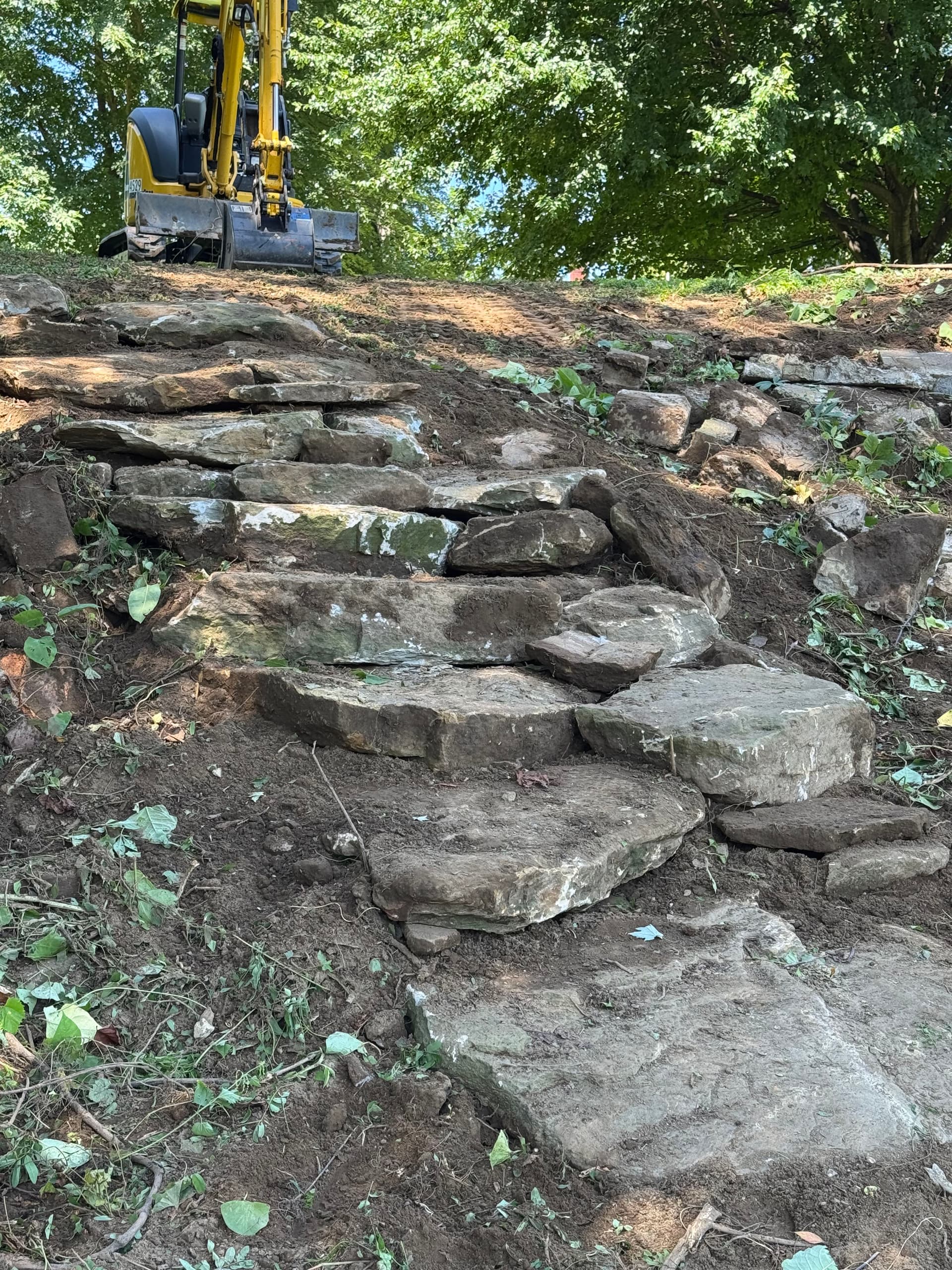 Gallery photos for Natural Stone Stair Access Built Into an Ohio River Bank: Image #1