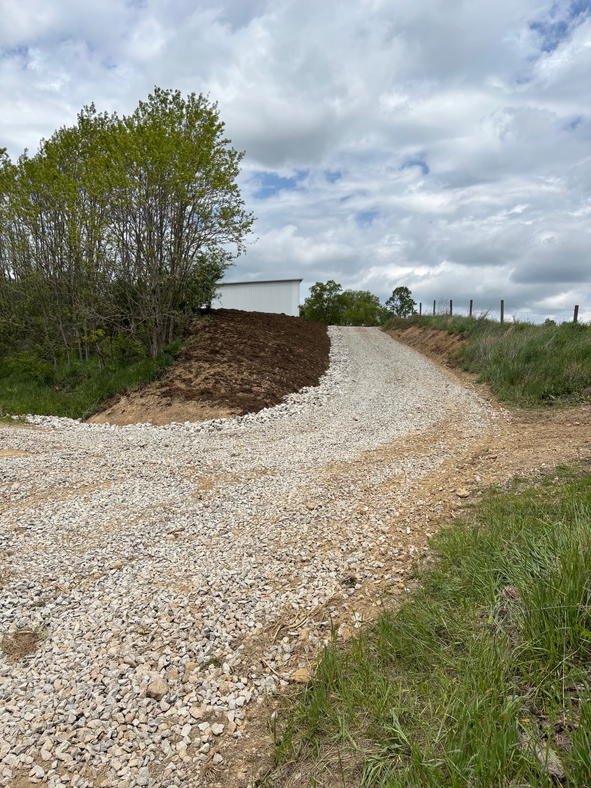 Farm Driveway Excavation Built Wide Enough for Real Equipment