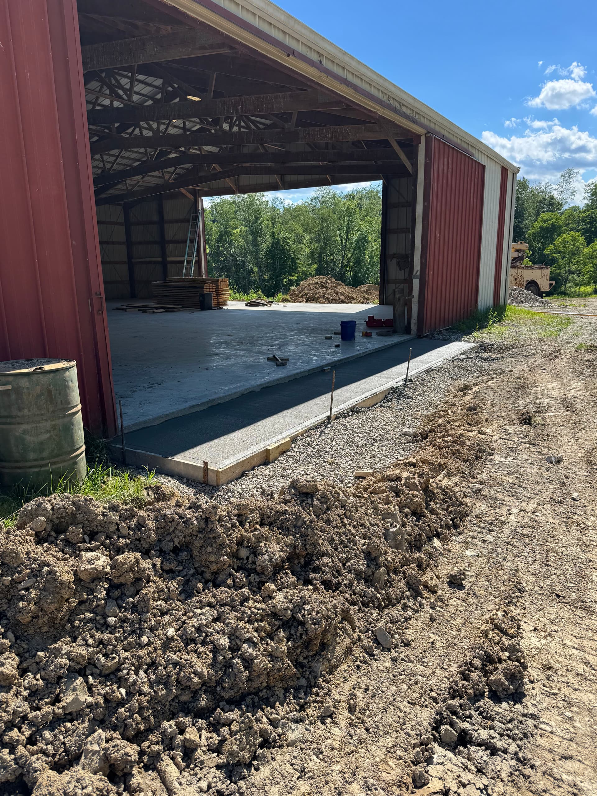 Gallery photos for Concrete Barn Apron Poured Right on a Bethesda Farm: Image #2